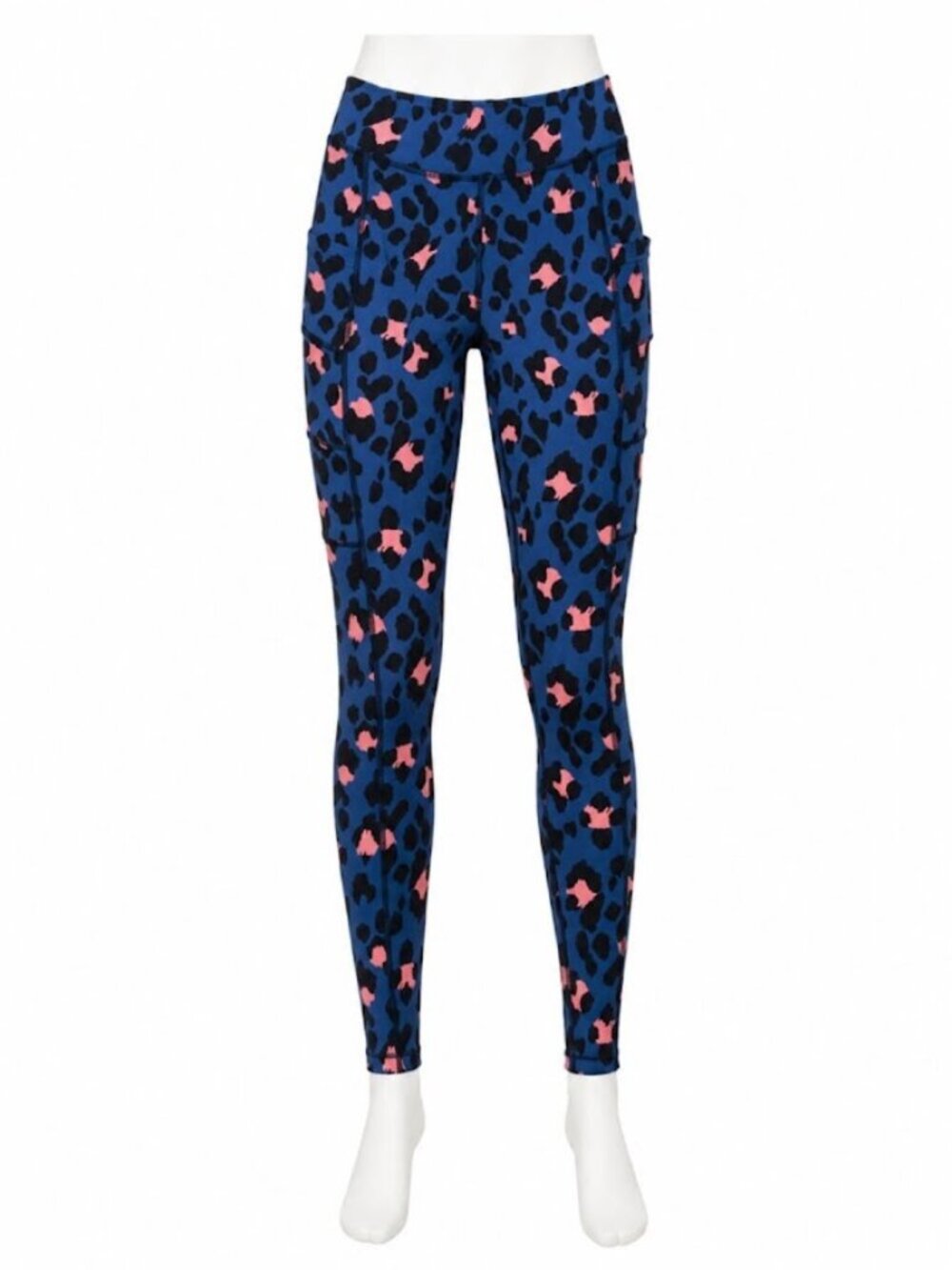 POP Fit Blue Leopard Print Leggings Women’s XS NWOT